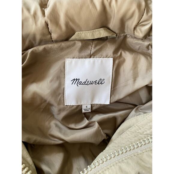 MADEWELL Holland Quilted Puffer Parka in Ash Green Size Small - Picture 8 of 10